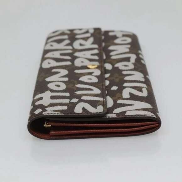 LOUIS VUITTON Graffiti Porte Monnaie Credit Wallet White M92189 LV Auth 141687V - Picture 6 of 16